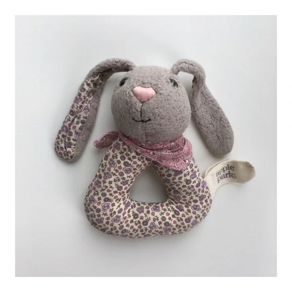 Organic Patterned Rattle | Bunny Rabbit - Picture 2 of 6